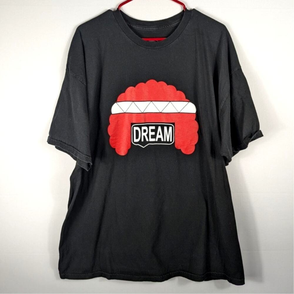 Afro’d Hippie Mens XXL Dream Graphic T-Shirt Black USA Cotton Hippie Life Tee